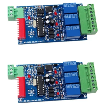 2X 3-канальный релейный ВЫХОД DMX 512, плата контроллера LED Dmx512, декодер LED DMX512, контроллер реле