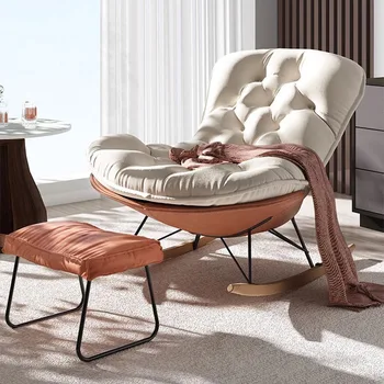кресла-качалки для гостиной, офисные стулья в скандинавском стиле, роскошная уличная индивидуальная кожаная мебель для заднего двора