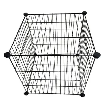 Многофункциональная сетка из черного металла 35x35 см для комбинированного хранения, шкаф-куб 